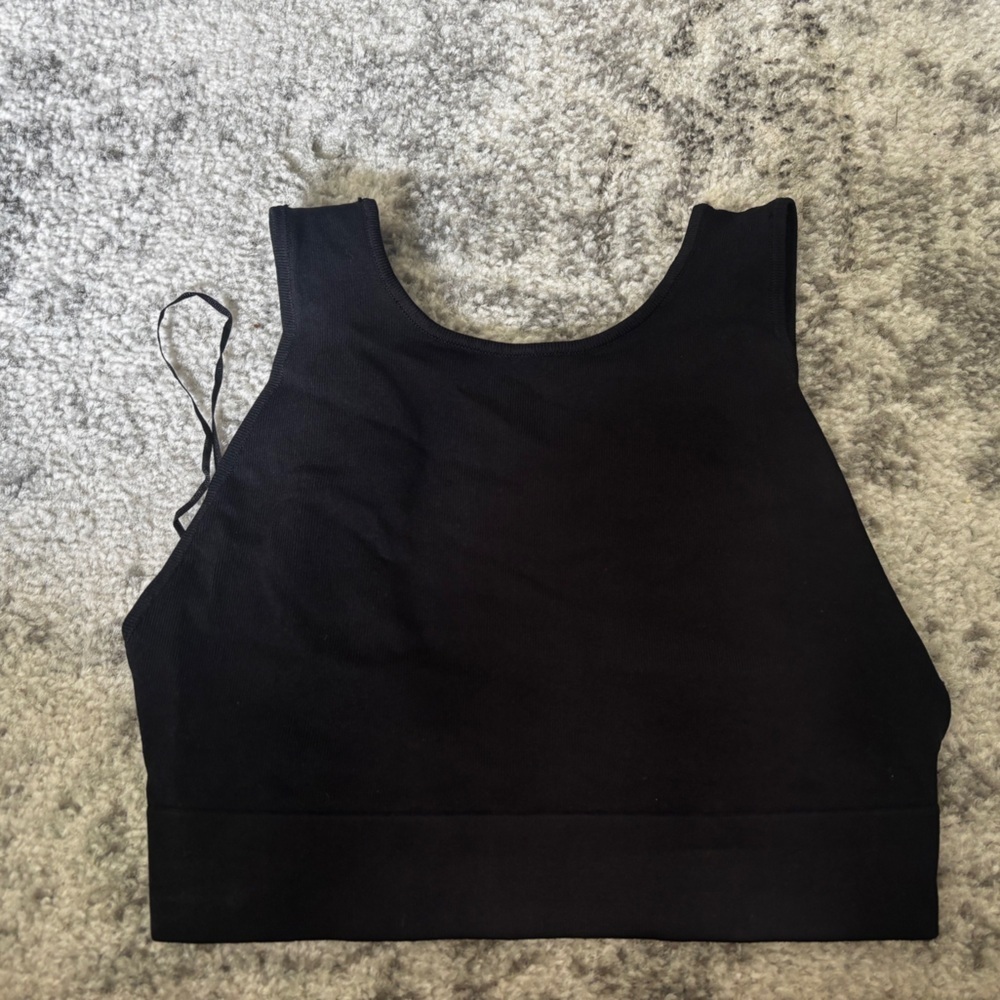 NWT Zara Black Cropped Tank Top Size: Small